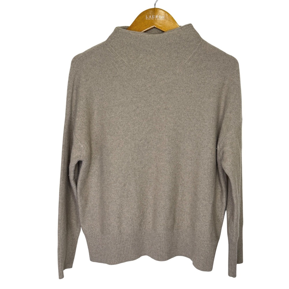 Outerknown Mockneck Cashmere/Wool Sweater Mens XS Tan/Oatmeal